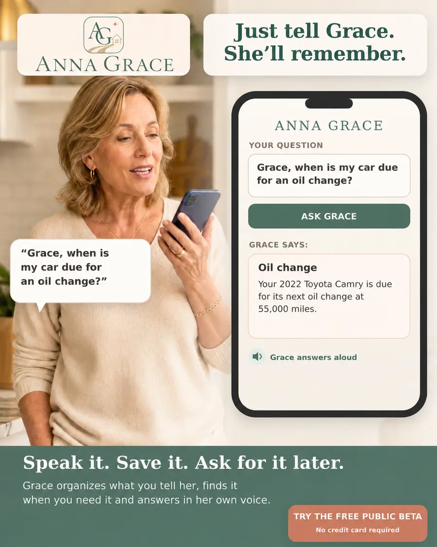 A woman speaking naturally to Anna Grace and receiving a useful answer on screen